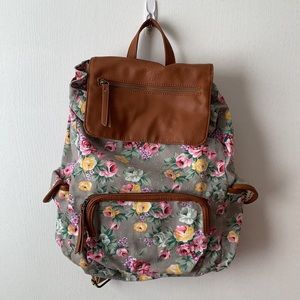 Madden Girl Backpack Floral Polka Dot